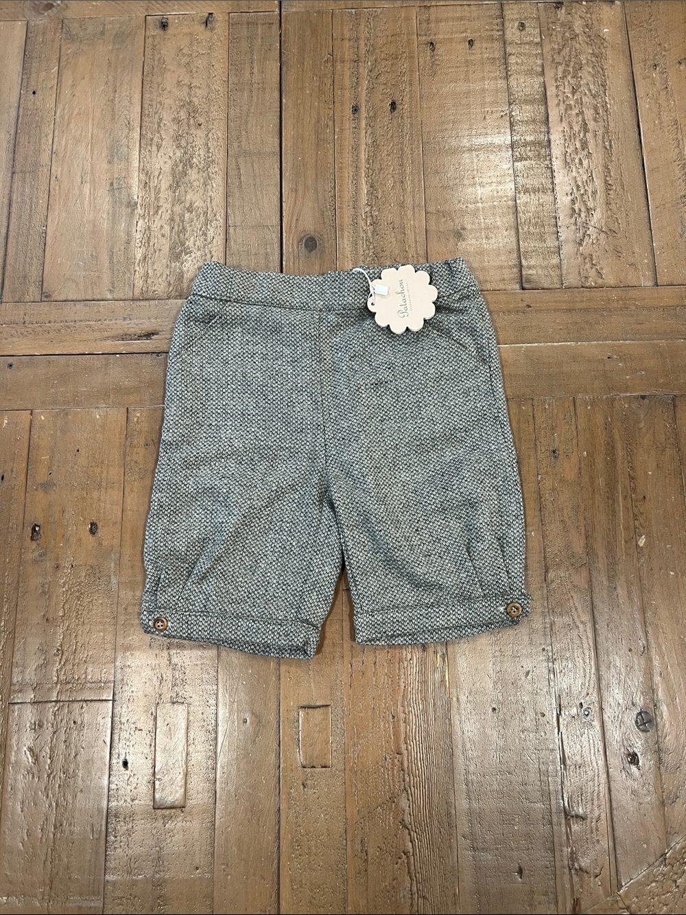Patachou tweed knickers cropped pants 2 years wools blend gray nwt